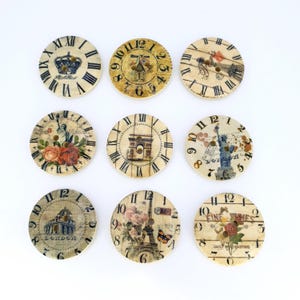 1 st/lott 30 mm runda cirkel vintage shabbychic träknappar hantverksmaterial gör-det-själv handarbete sömnadstillbehör