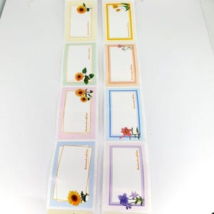 25 pcs/lot 30mm x 50mm Flower Border Handwritten Blank Stickers for Return Address Small Business Labels Storage Classification Mark Tags 03