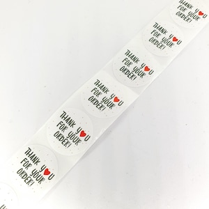 50 stks/partij 25 mm Bedankt voor je bestelling Stickers DIY Small Business Online Store Shop Verpakking en verzending Accessoires