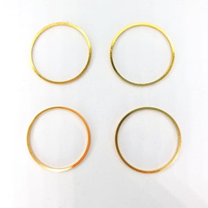 20 Pcs/Pack 20mm Gold Hoop Earring Wires Connectors Gold Plated Round Circle Linking Rings Brass Circle Rings Closed Round Connectors