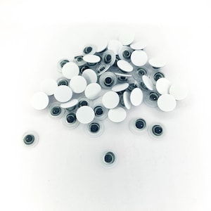 50 pcs/lot 5mm Self Adhesive Animal Moving Eyes for Toys Dolls Googly Wiggly Eyes DIY Craft Supplies Accessories Sewing Doll Making Projects
