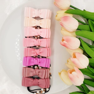 3 Pcs Clearance Handmade Good Quality 80mm*25mm Hair Ties Bun Ponytail Holder from Grossgrain Ribbon Nice Comfortable Hair Ties