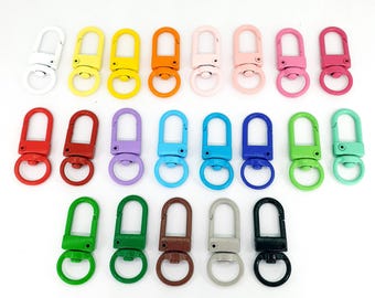 1 pcs 33*10mm Swivel Clasp Carabiner Lobster Clasp Parrot Clasp Choice of Colours Rotating Keychain Hooks Metal Hooks Connector Clasp
