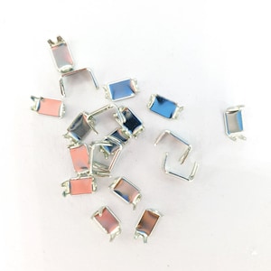 5 pezzi/confezione #3 #5 ferma cerniera in metallo rodiato di alta qualità per riparazione continua di cerniere infinite, accessori fai da te per cerniere