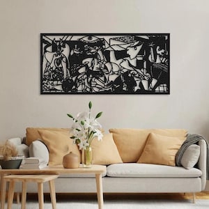 Pablo Picasso  Guernica  Metal Wall Decor, Guernica by Pablo Picasso, Guernica Painting, Modern Living Room Large Wall Art, Picasso Artwork