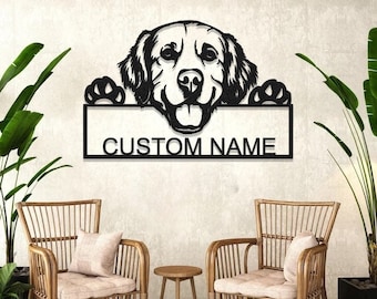 Custom dog name,gift for dog lovers,dog name tags personalized,dog wall art with custom name,custom dog metal sign,dog house sign