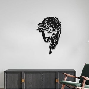Jesus Metal Wall Art, Jesus Line Art, Christian Wall Decor, Religious Christian Decor, Housewarming Gift, Jesus Portrait Metal Wall Hanging