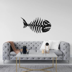 Fish Metal Wall Decor, Metal Fish Decor, Home Decoration , Fish Wall Art, Livingroom Wall Decor, Fish Wall Hanging, Housewarming Gift