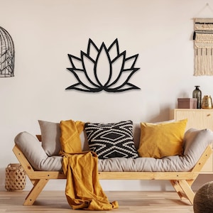 Lotus Metal Wall Decor, Mandala Art, Lotus Flower Wall Art, Home Decor, Large Wall Art, Wall Hanging, Spiritual Decor, Housewarming Gift