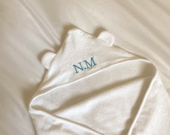 Personalized baby hooded towel