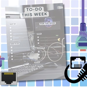 May include: A grey and white printable to-do list for the week. The list has sections for "Must Do", "Need to Do", "Week", "Weekend", and "Notes".