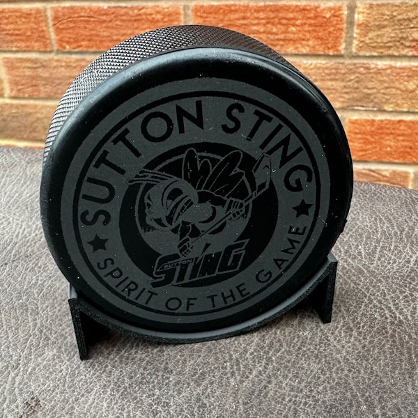 Personalised Ice Hockey Pucks - Detailed Laser Engraved Effect