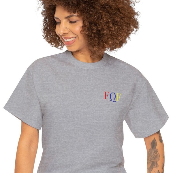 T-shirt Logo FQF aux couleurs de l'Ile de La Réunion, Confort Coton, Tendance Casual Chic, Souvenir Unique, Cadeau Authentique, Unisexe