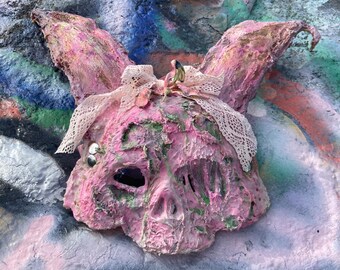 Handmade Latex Bunny Mask - Halloween, Scare Actor Prop