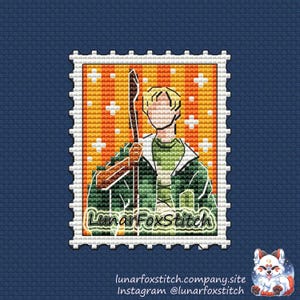 Schlange Zauberer Junge Briefmarke Kreuzstich Stickmuster - Hexe Magie Schule Fantasy Zauberr Magie Schule Kreuzstich Stickmuster - PDF Sofortdownload