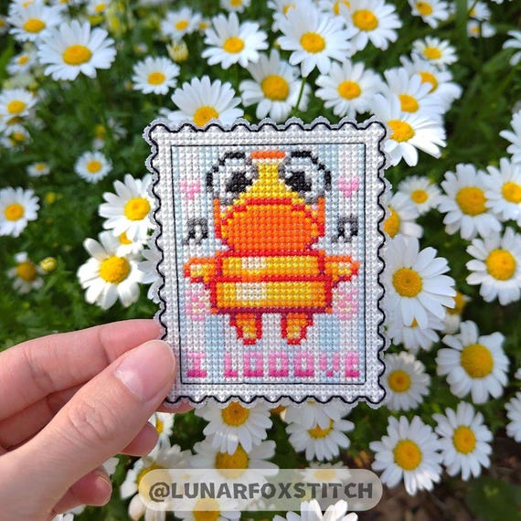 I Looove R.e.p.o. Postage Stamp Cross Stitch Pattern - Horror Game