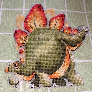 Dinosaur cross stitch pattern - animal wild nature embroidery - PDF Instant download - Small