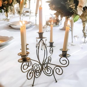 Vintage Homco 5-Arm Candelabra, Wedding Centerpiece, Elegant Home Decor Gift