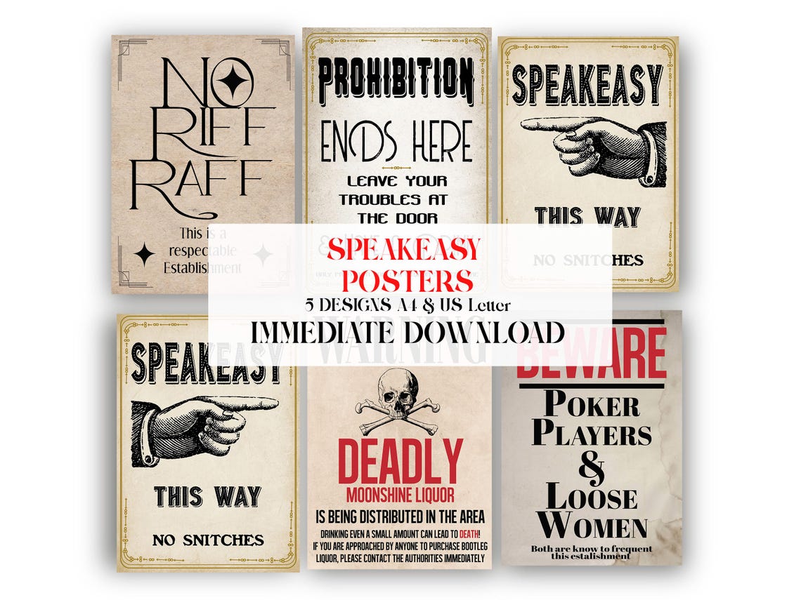 printable party decor for roaring 20s party