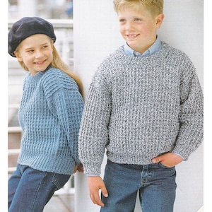 Crochet Pattern for Boys and Girls Sweater Childs Jumper 1 year to 10 years DK / 8 Ply Yarn 0 to 4 years PDF Pattern in English Only.