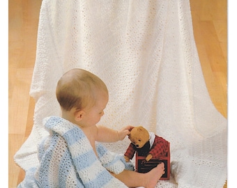 Baby Blanket Crochet Pattern & Shawl for DK / 8 Ply Yarn PDF Pattern in English