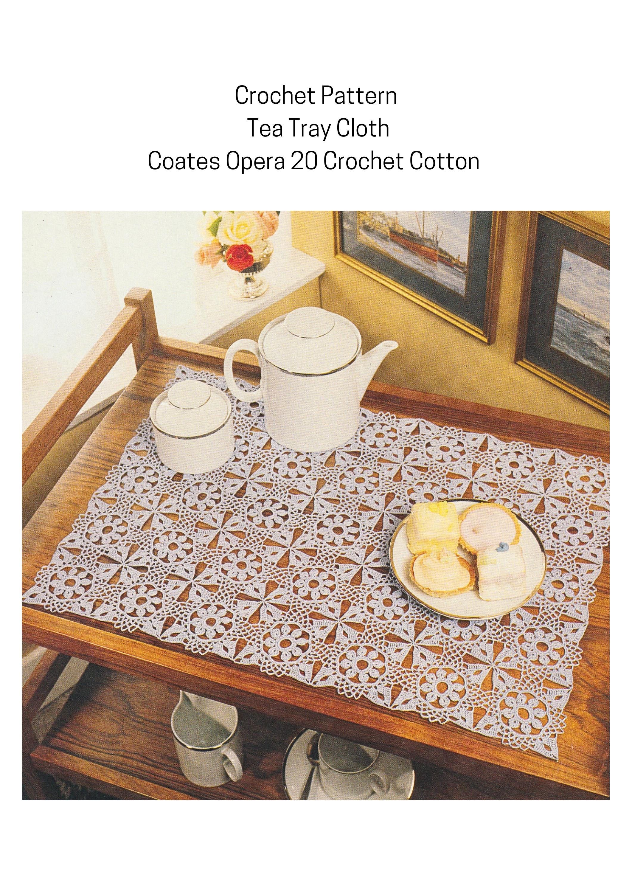 28 Crochet Tablecloth Patterns with Doilies, Lace, and Table Runners 9 Crochet Doily Tray Cloth Pattern