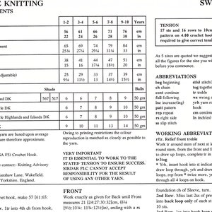 Crochet Pattern for Boys & Girls Sweater Jumper for 1 to 10 years DK / 8 Ply PDF Download in English imagen 3