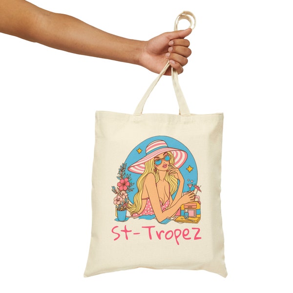 Tote Bag Rétro St-Tropez des Années 1990 : Capturez l'Énergie Vintage de la Côte d'Azur