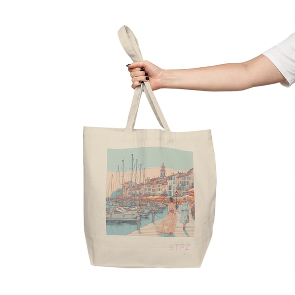 Tote Bag Rétro St-Tropez Années 90 : Emportez l'Énergie Vintage de la Côte d'Azur