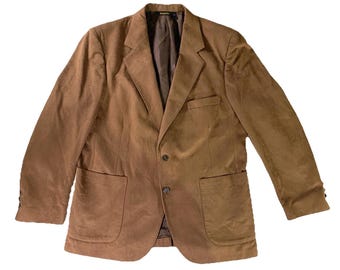 vintage Taille 40R - Blazer ajusté à deux boutons en faux suède, manteau sport WFF par Farah