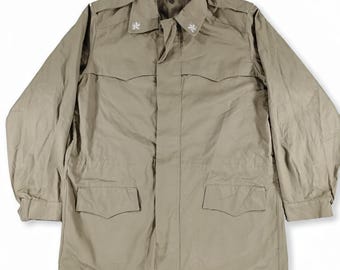 Vintage 90s Military Gorpcore Italian Army Field Jacket Tg 50 L Coat L