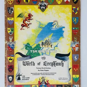 Dungeons & Dragons The World of Greyhawk Fantasy World Setting RPG TSR 1980