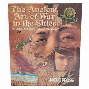 Vintage 1992 MicroProse The Ancient Art of War in the Skies Dos Pc Big Box Set