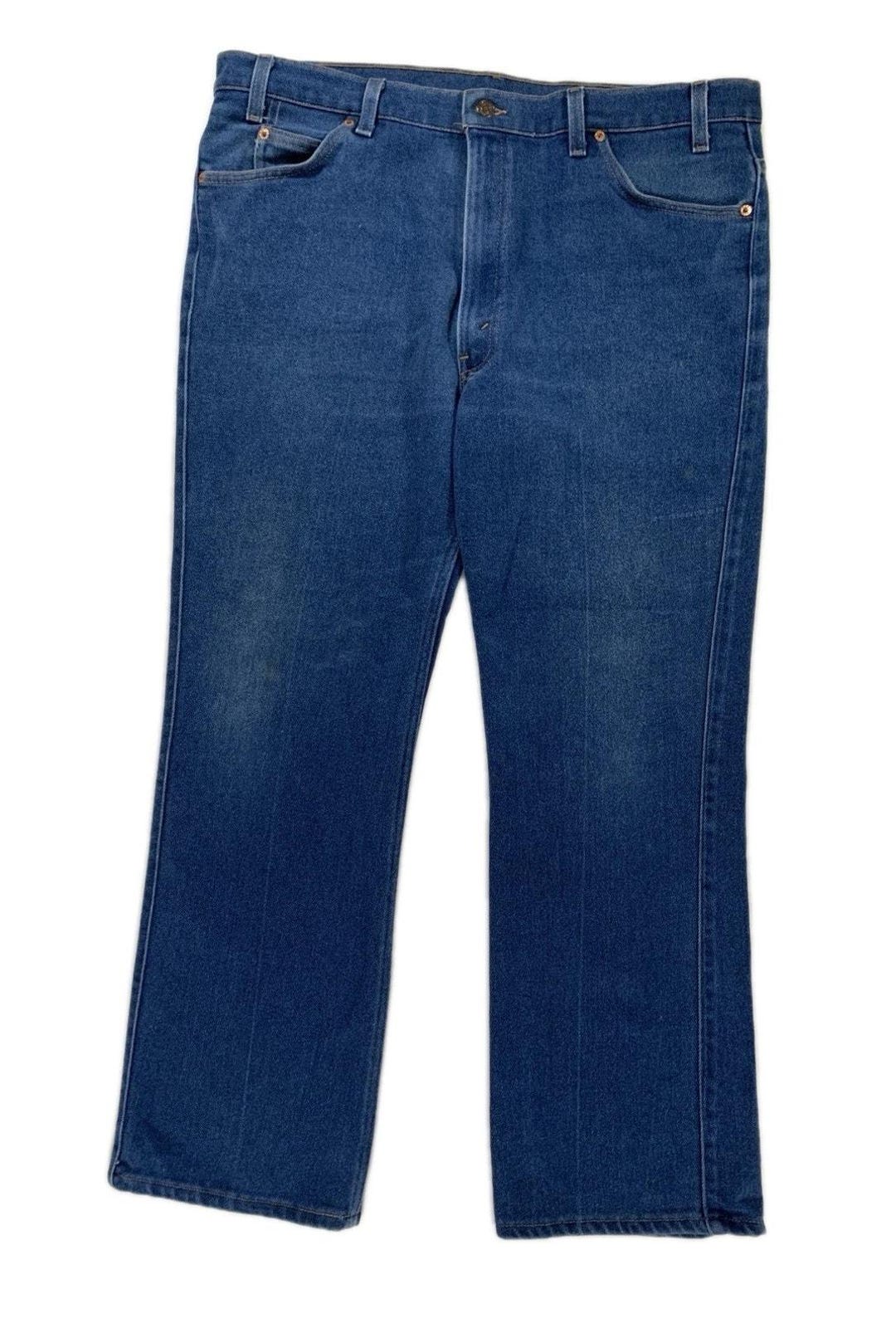 Vtg 80's Levi's Blank Orange Tab No Back Tag 530 Mens 42 X 32 Blue ...