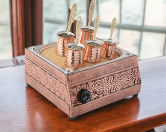 Traditional Copper Turkish Heating Sand Coffee Maker Medium Rec Ottoman  Design Machine 110 230 Volt