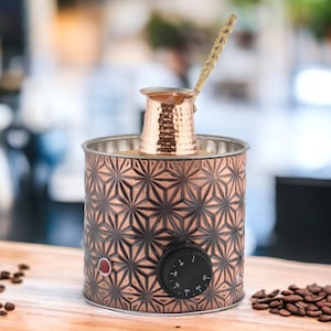 Traditional Copper Turkish Heating Sand Coffee Maker Small Circle Star Design Machine 110 ~ 230 Volt