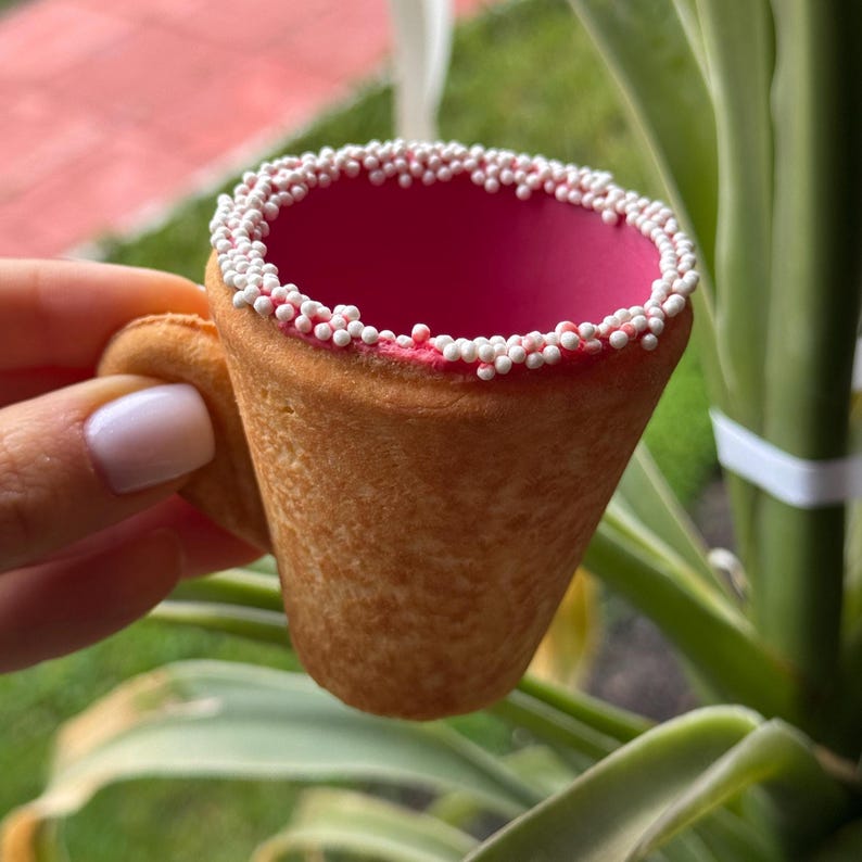 Baby Shower Edible Cups – Chocolate-lined Cookie Espresso Cups | Gender ...