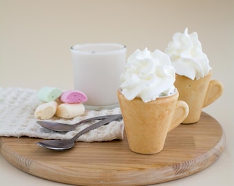 Chocolate-Lined Biscuit Mug – Edible Cup for Coffee or Dessert | Cookie Shot Glass | Party Treat