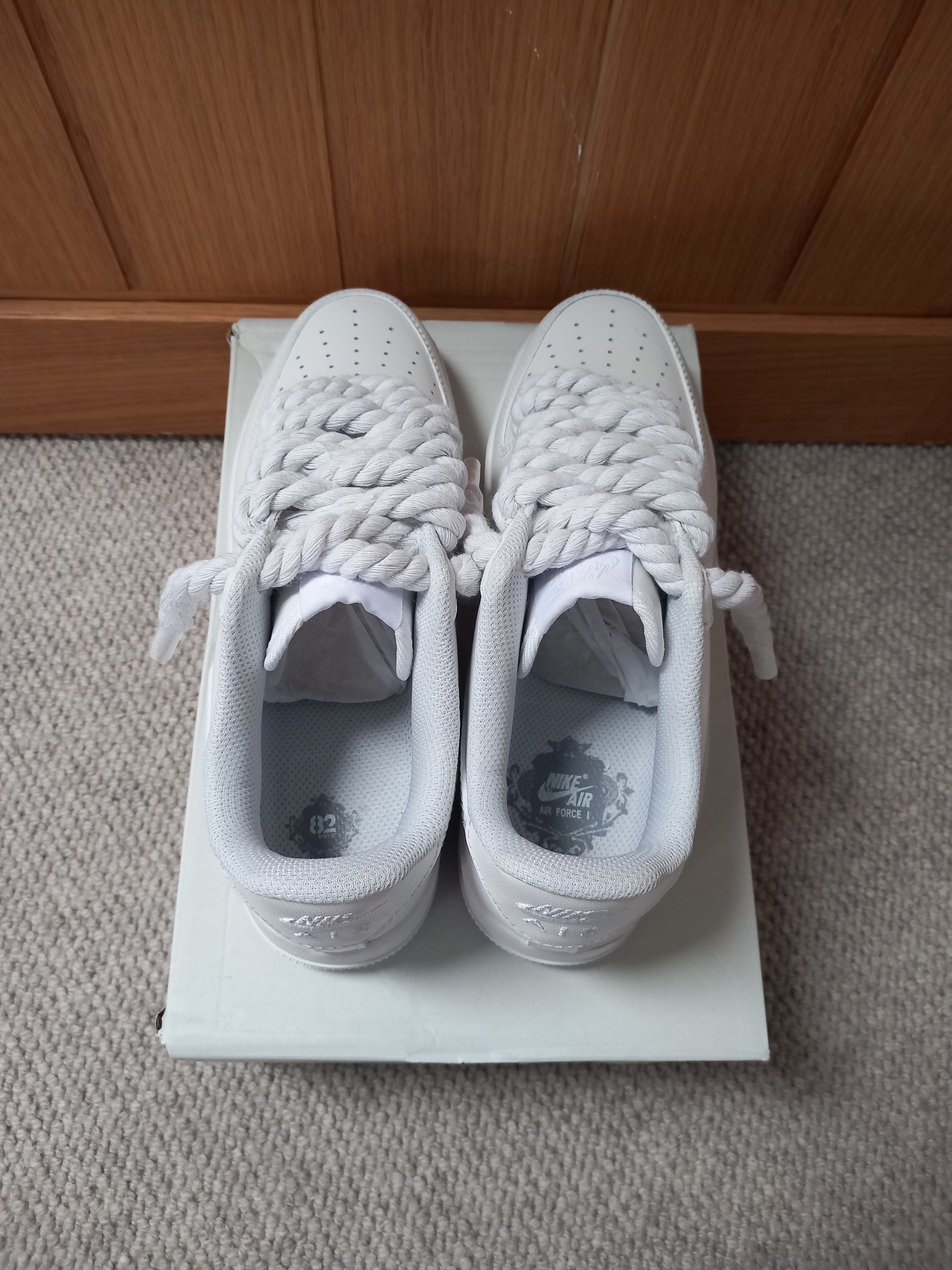 Custom Rope Lace Air Force 1 - White - Etsy UK