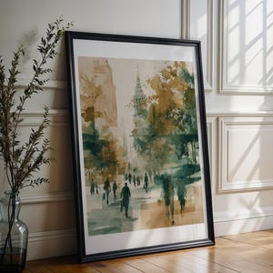 New York City Art Print NYC Wall Art Manhattan Cityscape Painting Abstract New York Street Scene Artwork Modern Urban Architecture Decor