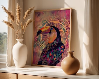 オオハシの水彩画ウォールアート - Etsy 日本