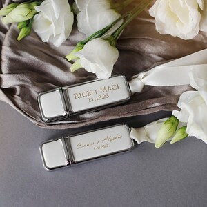 Custom print USB drive, personalized wedding usb flash drive and box, engraved usb case photography packages image 10