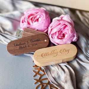 USB Flash Drive Personalized USB Drive Wooden Flash Drive Custom Thumb Drives Wedding usb Drive