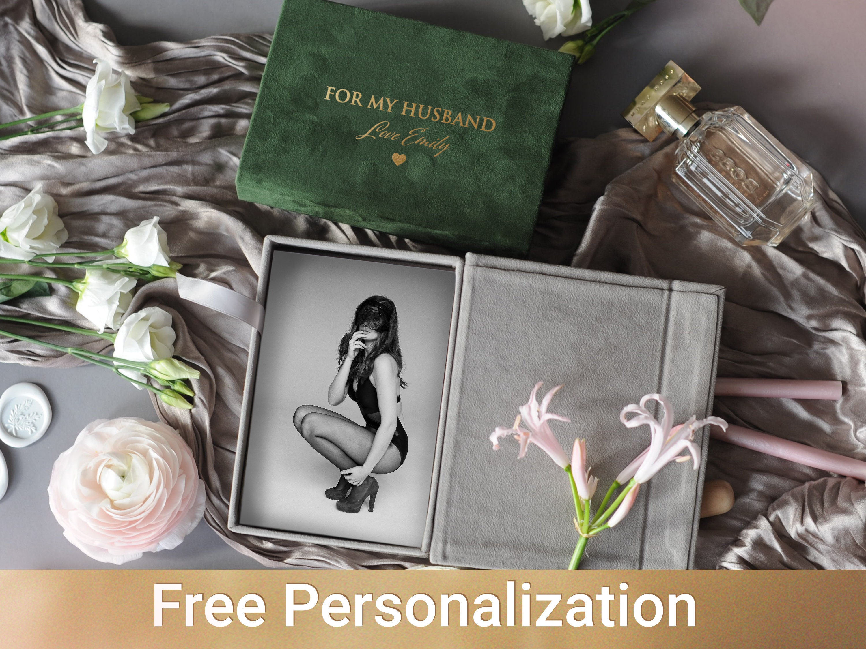 Velvet Boudoir Photo Box