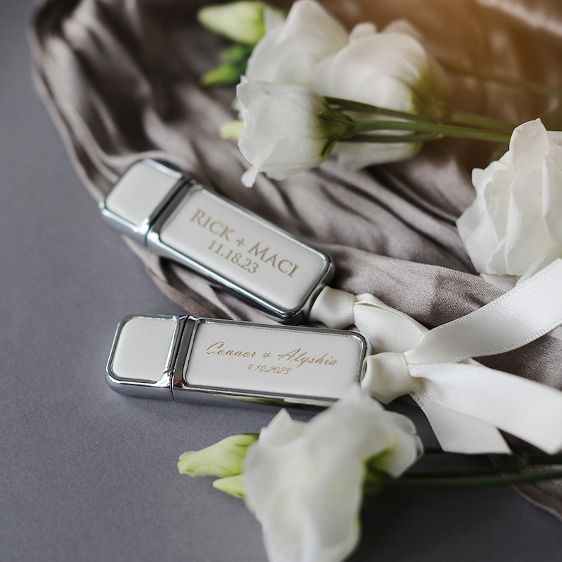 Custom print USB drive, personalized wedding usb flash drive and box, engraved usb case photography packages image 7