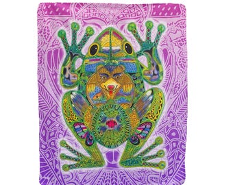 Animal Spirits Fleece Blanket – Sue Coccia Art, Sherpa Backed