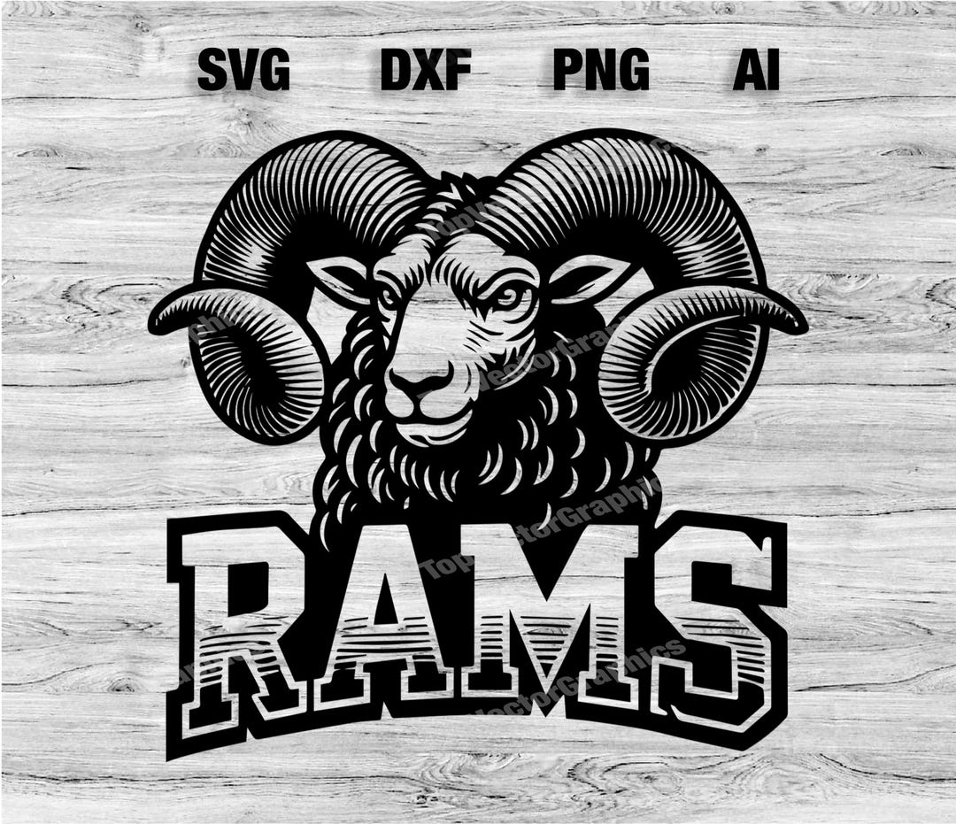 Rams Sport Team Logo SVG, PNG, Dxf, Ai File | Baseball, Basketball ...