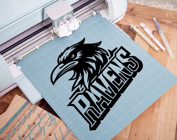 Ravens School Sport Team Logo SVG, PNG, PDF, Ai, Dxf File Baseball
