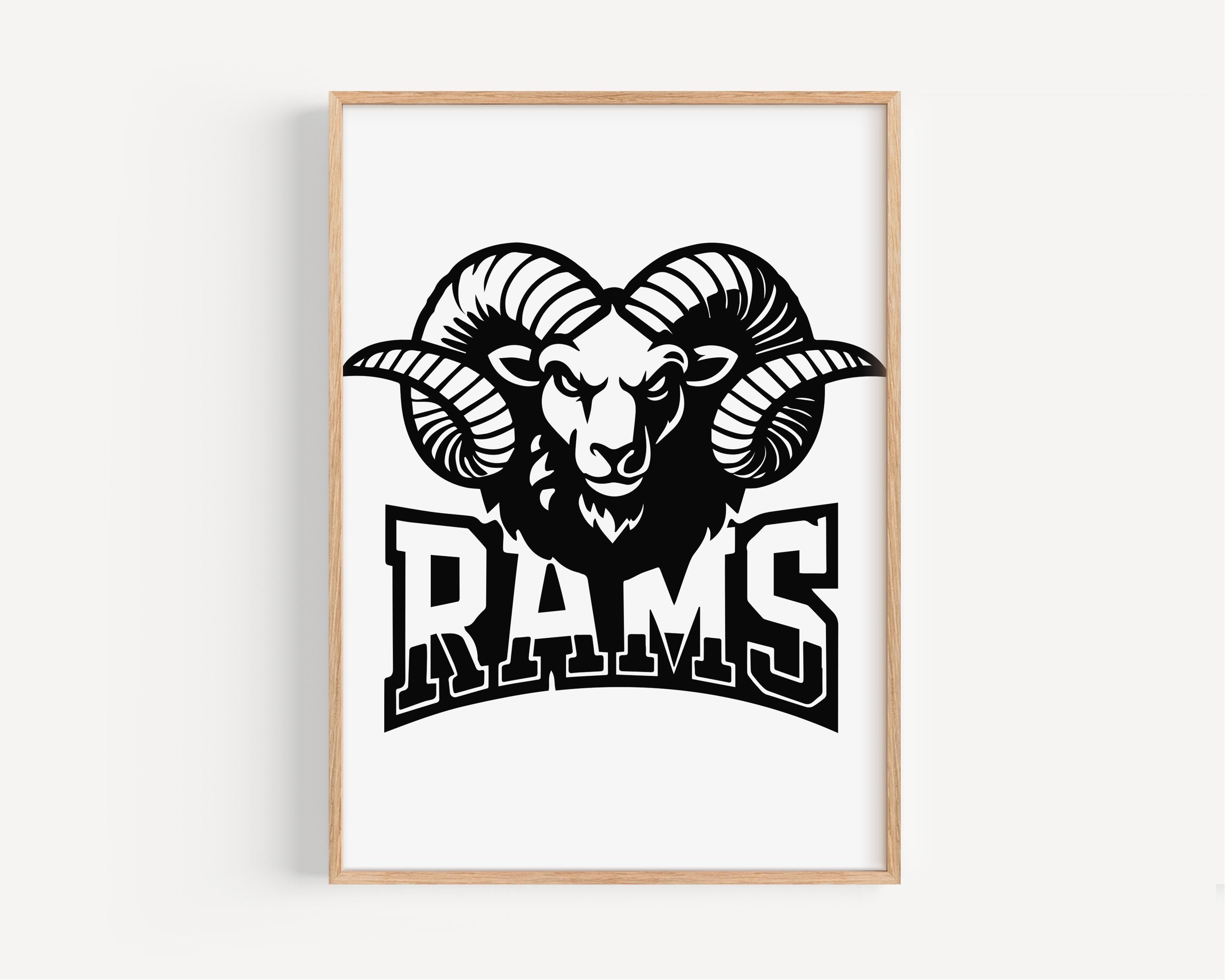 Holy Rams Logo Rams Sport Team Logo SVG, PNG, Dxf, Ai File | Baseball, Basketball ...