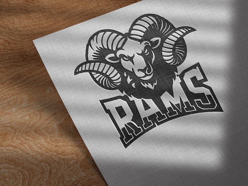 Rams Sport Team Logo SVG, PNG, Dxf, Ai File | Baseball, Basketball ...